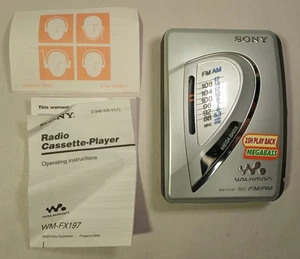 Vyg Sony Walkman WM-FX197 MegaBass AM/FM Radio Cassette Player Tested No Belt  - Picture 1 of 11