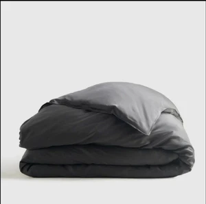 NWT! Quince 100% Organic Charcoal Bamboo Duvet Cover! Twin (656) - Picture 1 of 10
