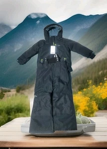 Neu SMONTY Jungen Schneeanzug Winter Ski Jacke & Hose Größen, Größe 6-7Y schwarz - Bild 1 von 8