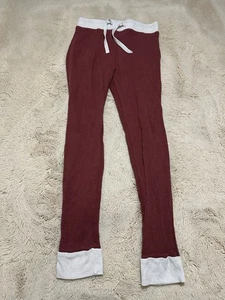 Goumi Waffelstrick Hose Größe S Bambus Baumwolle Waffel Rot Weiß Farbe Jogger - Bild 1 von 9