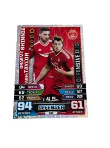 Topps match Attax SPFL 2015/16 Shinnie/taylor Defensive Duo #317 Aberdeen - Picture 1 of 2