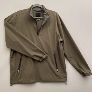 Chaqueta LINKSOUL Golf Qtr Cremallera Para Hombre Grande Verde Oliva Elastizada Rendimiento Shell - Imagen 1 de 9
