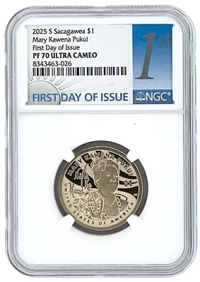 2025 S Sacagawea Dollar NGC PF70 Ultra Cameo First Day Of Issue - Image 1 of 2