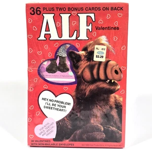 VINTAGE ALF VALENTINES 1988 NEW SEALED BOX 36 CARDS W/ ENVELOPES GRAND AWARD 80s - Picture 1 of 8