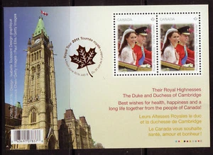 CANADA 2011 WILLIAM AND CATHERINE OVERPRINTED MS UM - Picture 1 of 1
