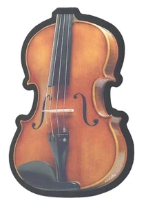 *NEW* Die Cut Violin Computer Mouse Pad Fabric Top & Rubber Base - free postage - Bild 1 von 2
