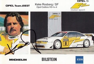 FIRMADA KEKE ROSBERG JOEST OPEL CALIBRA V6 DTM 1994 AUTÓGRAFO TARJETA HÉROE FOTO - Imagen 1 de 3