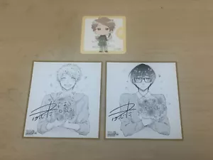 Used Wotakoi: Love Is Hard for Otaku Shikishi coaster set goods Hanako Koyanagi - Picture 1 of 10