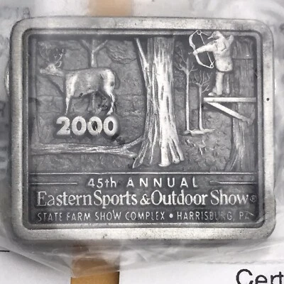 Eastern Sports Show Pewter Pin 2000 Limited Edition Numbered COA Deer Hunting - Image 1 of 4