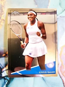 Coco Gauff Base Rookie RC 2021 Topps Chrome Tennis - Foto 1 di 2