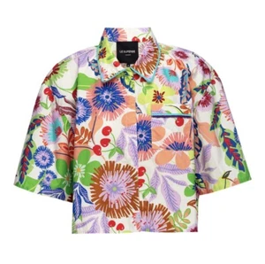 Le SuperbeBurst Of Spring Cropped Shirt Size 2 NWT - Picture 1 of 1