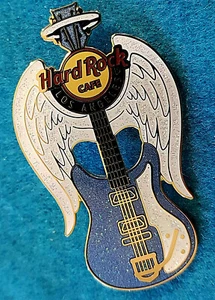 LOS ANGELES CITY OF ANGELS ANGEL HALO WHITE WINGS BLUE GUITAR Hard Rock Cafe PIN - Picture 1 of 1