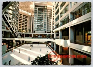 Postal Patinaje sobre Hielo Omni International Office Complex Atlanta Georgia 1976 - Imagen 1 de 2