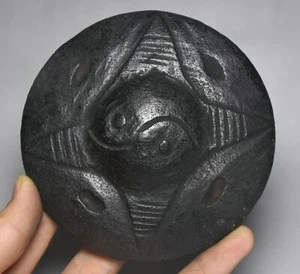Old China Hongshan Culture Meteorite (Black Magnet)Fengshui Gossip UFO Spaceship - Picture 1 of 6