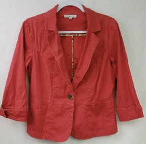 Chaqueta blazer rosa CAbi para mujer talla 8 ropa de oficina carrera informal manga 3/4 - Imagen 1 de 12