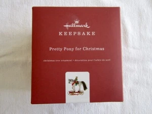 Hallmark 2019 Keepsake Premium Porcelain Ornament "Pretty Pony for Christmas" - Picture 1 of 11