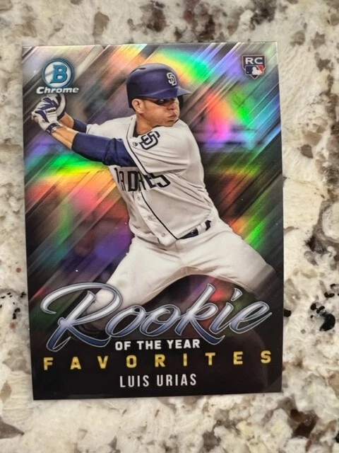 2019 BOWMAN CHROME ROY FAVORITE CARD SAN DIEGO PADRES LUIS URIAS #ROYF-4 - Image 1 of 1