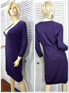 Abito maglione NURTURE 2 pezzi nuovo con etichette $88 maglia uva media scollo a V con misto cotone bianco - Foto 1 di 10