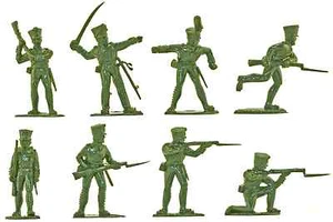 8 Timpo Recast Prussian Infantry - 54mm unpainted plastic toy soldiers - Picture 1 of 1