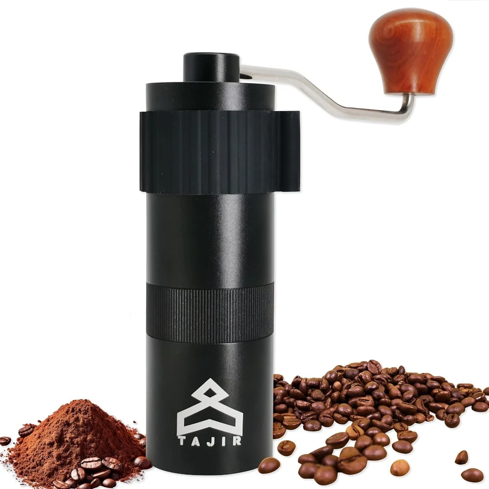 Molinillo de café manual premium con cuerpo de aluminio y rebaba cónica de acero inoxidable Foto 1 de 4