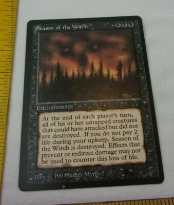 Season of the Witch DARK MTG Magic The Gathering card Actual Photos! - Image 1 of 2