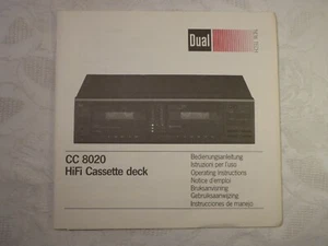 Manual De Instrucciones Para Grabadora De Casete Hi-Fi DUAL CC 8020 - Imagen 1 de 6