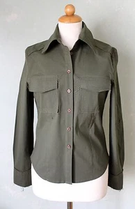 Morgan de Toi Bluse Shirt khaki schlamm grün sportlich schick Gr. 36 / S T1 - Bild 1 von 3