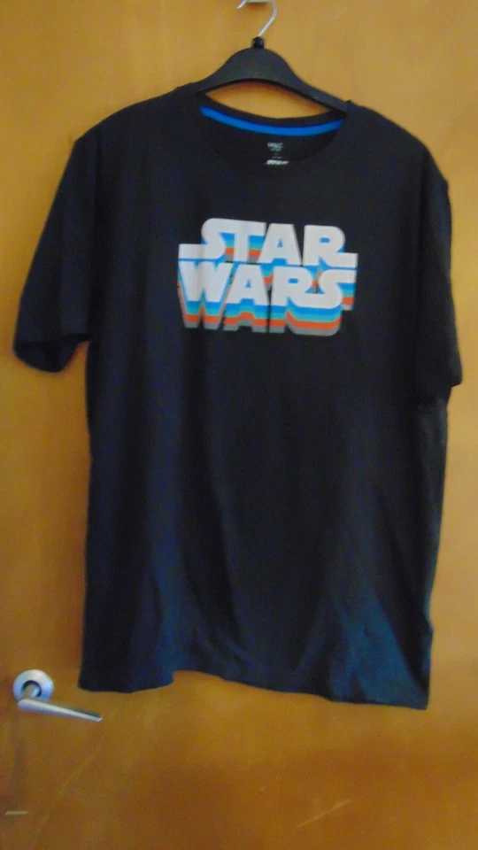 M&S T-Shirt Star Wars S/Sleeved Retro Style Cotton L Ch41-43" Nearly Black BNWT - Image 1 of 1