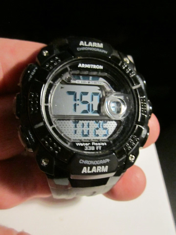 RELOJ DESPERTADOR CONOGRAFO DEPORTIVO ARMITRON PRO SE ADAPTA HASTA 9" MUÑECA - OFC-T4 Foto 1 de 3