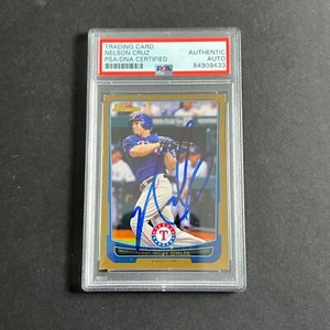 2012 Bowman #10 Nelson Cruz Signed Card AUTO PSA Slabbed Rangers - Picture 1 of 2