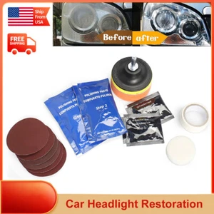 Car Headlight Lens Restoration Repair Kit Polishing Cleaner Cleaning Tools Clean - Picture 1 of 21