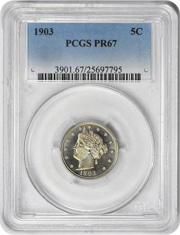 1903 Liberty Nickel PR67 PCGS Cover