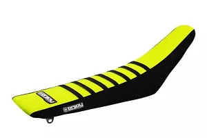 2002-2014 YAMAHA YZ 85 Seat Cover By Enjoy MFG BLACK NEON YELLOW BLACK RIBS #96 - Foto 1 di 3