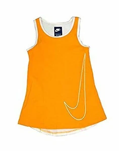NIKE Girls Training Tank Top Kumquat/White - Picture 1 of 5