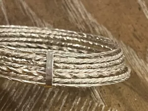 Brazalete de 7 días de plata esterlina México surtido alambre giratorio - Imagen 1 de 8