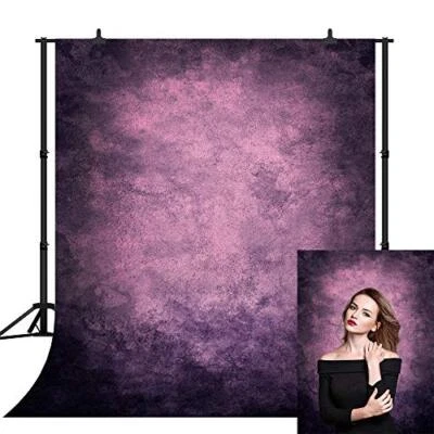 CapiSco 5X7FT Retro Abstract Purple Portrait Backdrop Photography Portrait Ab... - Image 1 of 4