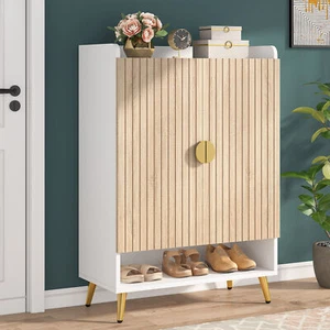7-Tier Shoe Storage Cabinet with Adjustable Shelves - Picture 1 of 13