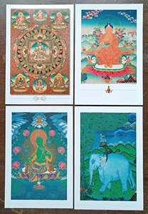 Buddhist Auspicious Postcard Set GREEN & WHITE TARA - MAITREYA BUDDHA - FRIENDS - Picture 1 of 3