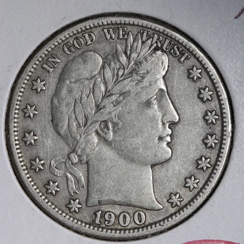 1900-S Barber Silver Half Dollar CHOICE XF+ E317 KCHM Cover