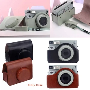 Camera Case w/ Shoulder Strap For wide 400 PU Leather Retro Camera Bag - Picture 1 of 17