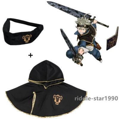 Unisex Halloween Anime Trébol Negro Asta Cosplay Disfraz Capa Diadema Foto 1 de 4
