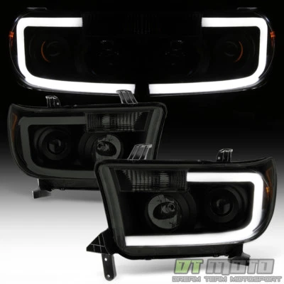 Faros proyectores tubo LED para Toyota Tundra 2007-2013 Blk Smoke [NUEVO DISEÑO] Foto 1 de 4