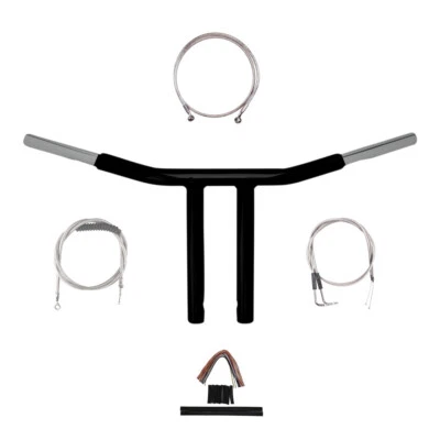 Kit de manillar Chopper T 1990-1995 Harley-Davidson Dyna 1 1/4" negro 10" Foto 1 de 2