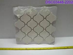Qty= 3: Merola Tile Madison Lantern Glossy White Porcelain Mosaic Tile FJBMALGWH - Picture 1 of 2