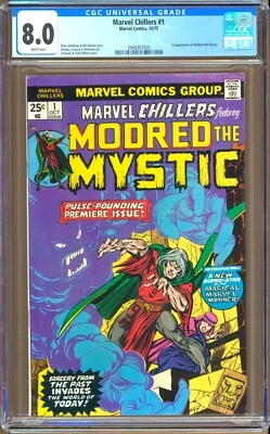 Marvel Chillers #1 (1975) CGC 8.0 WP  Wolfman - Romita  "Modred The Mystic" - Image 1 of 2