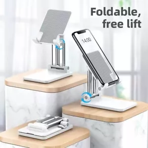 Universal Desktop Mobile Phone Holder Stand For iPad Adjustable Tablet Foldable - Picture 1 of 12