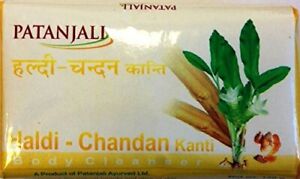 Patanjali Haldi Chandan Body Cleanser 150g X 3 Bars -Turmeric Sandal Soap Bar 