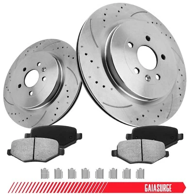 Rear Rotors Ceramic Brake Pads fits Ford Police Interceptor Utility 2013-2019 Foto 1 de 4