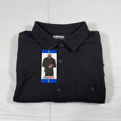 32 Degrees Heat Button-Up Shirt, Brown, Men's Large, Stretch, Cotton Blend, NEW - Image 1 of 4