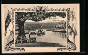 Hann. Münden, Dampfer auf dem Fluss Weser, Ansichtskarte 1914  - Picture 1 of 2